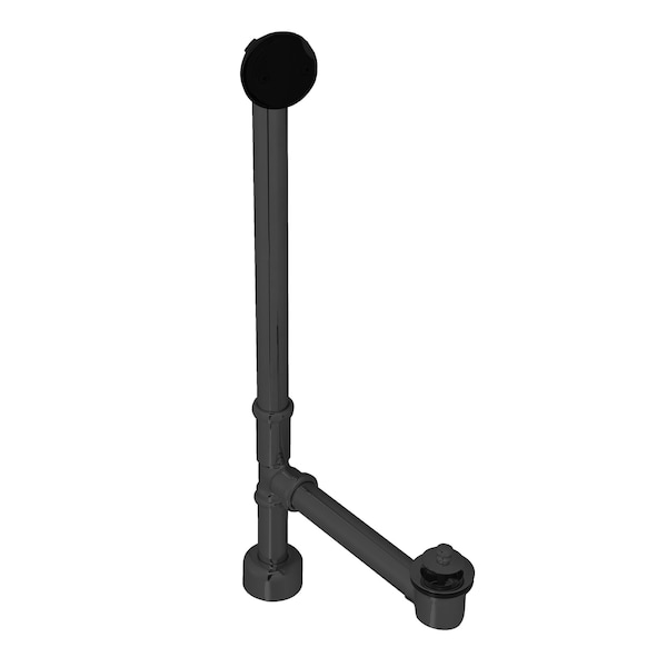 Westbrass 22" All Exposed Pull & Drain in Powdercoated Black D3265HK-62 - main